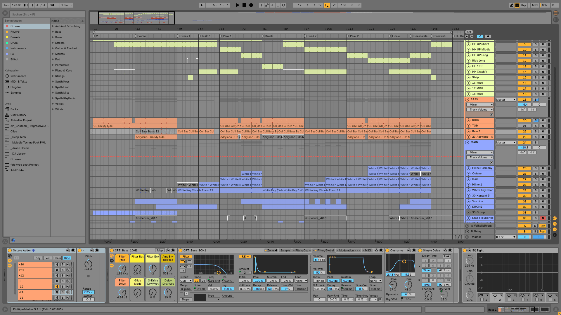 screenshot of music production program